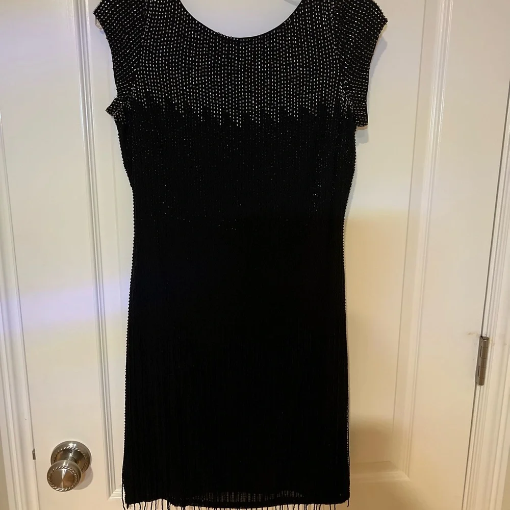 Aidan Mattox Beaded Fringe Dress - Size 4 - Picture 11 of 12